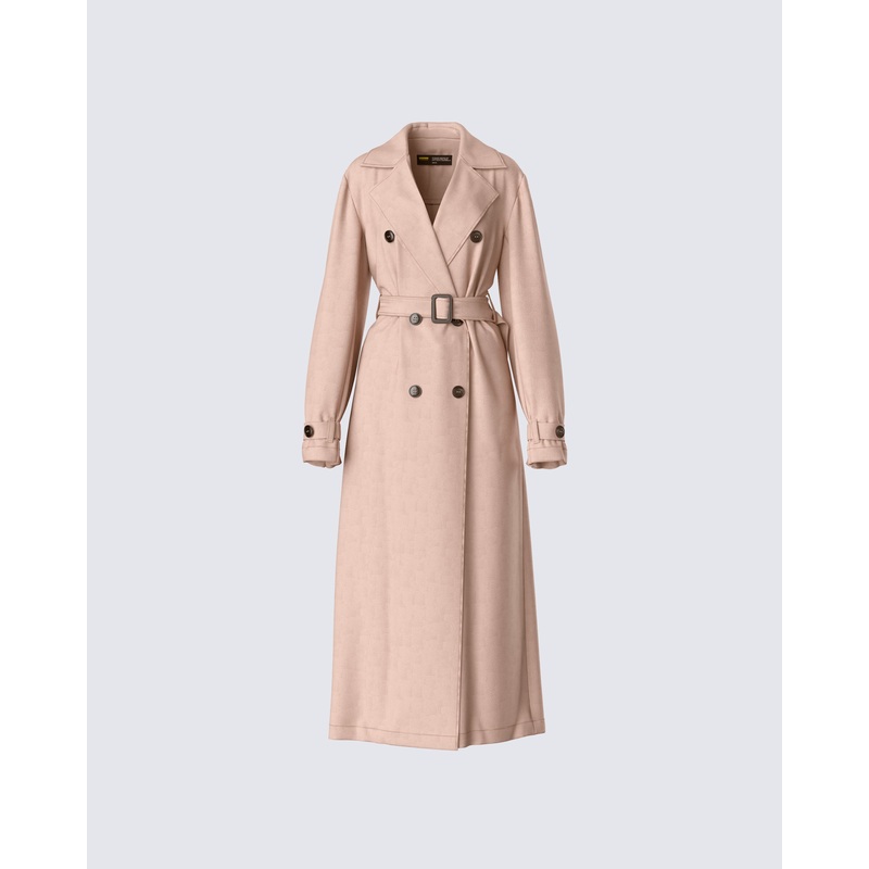 Doutzen Tan Twill Trench Coat