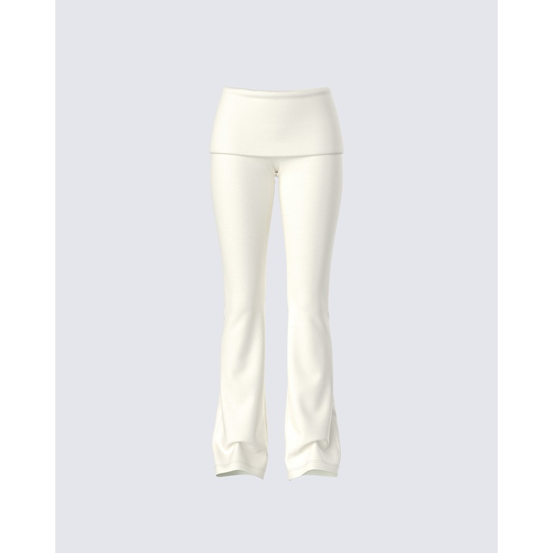 Leia Cream Foldover Legging