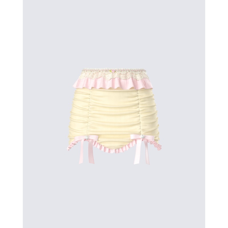 Sofia Pastel Ruffle Mini Skirt