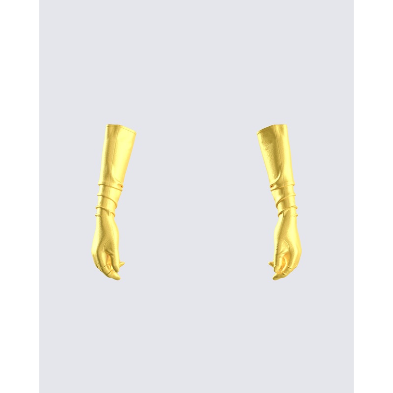 Surya Yellow Satin Gloves