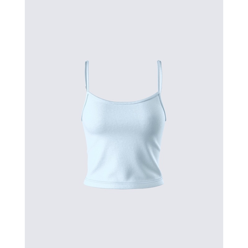 Bri Blue Cami Tank Top