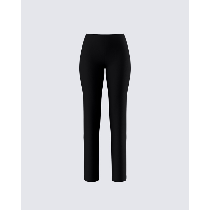 Bronte Black Ponte High Rise Pant