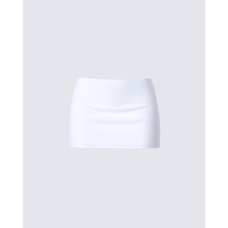 Cassandra White Mini Skirt