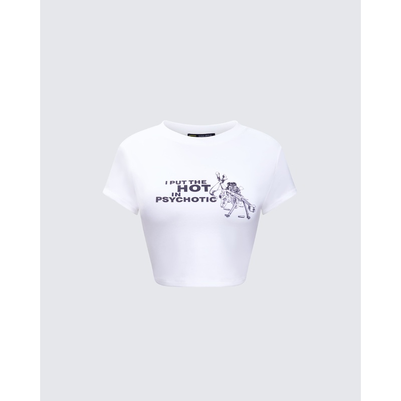 Chaya White Graphic Tee