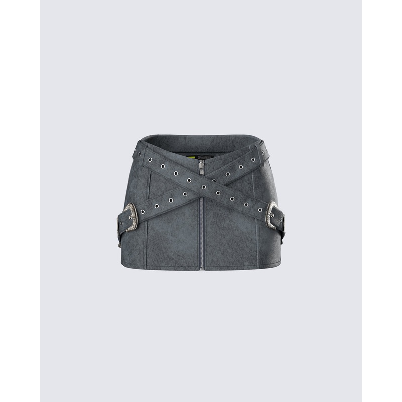 Eirene Vegan Leather Mini Skirt