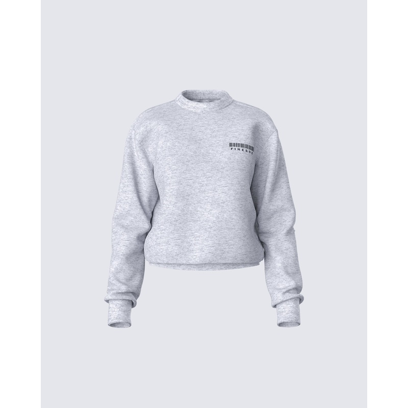 Kemi Heather Grey Logo Sweatshirt