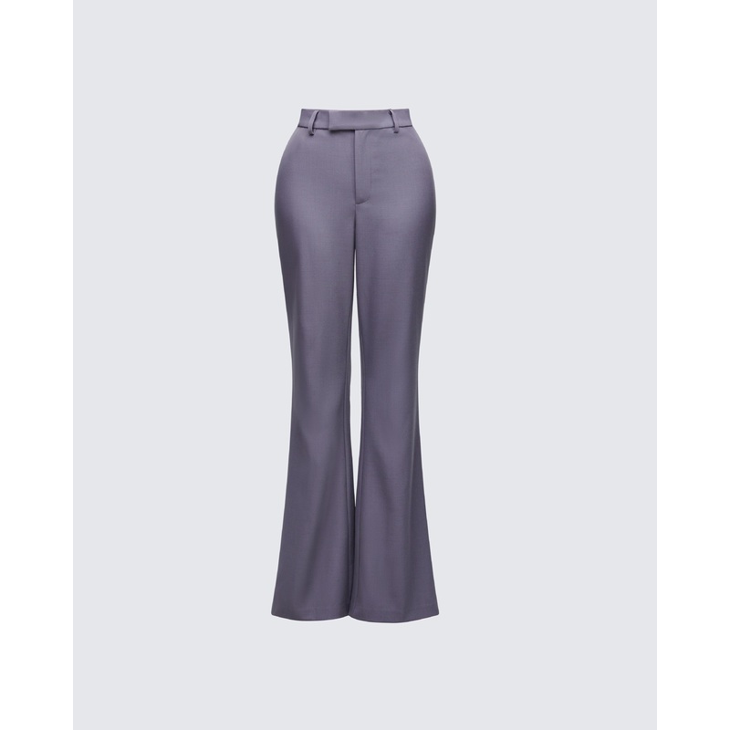 Kimberly Grey Flared Trouser Pant