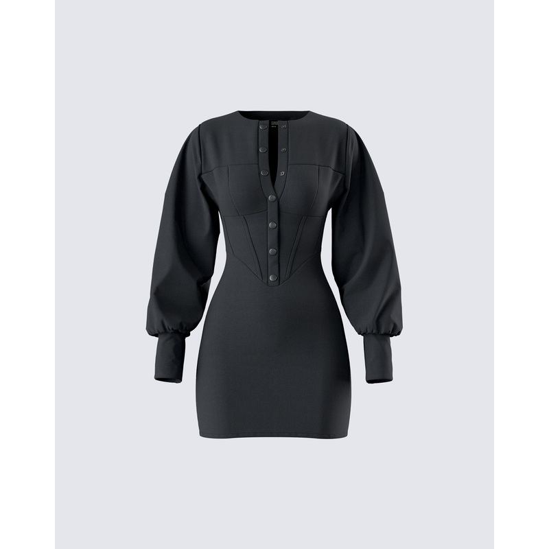 Alice Black Mini Dress