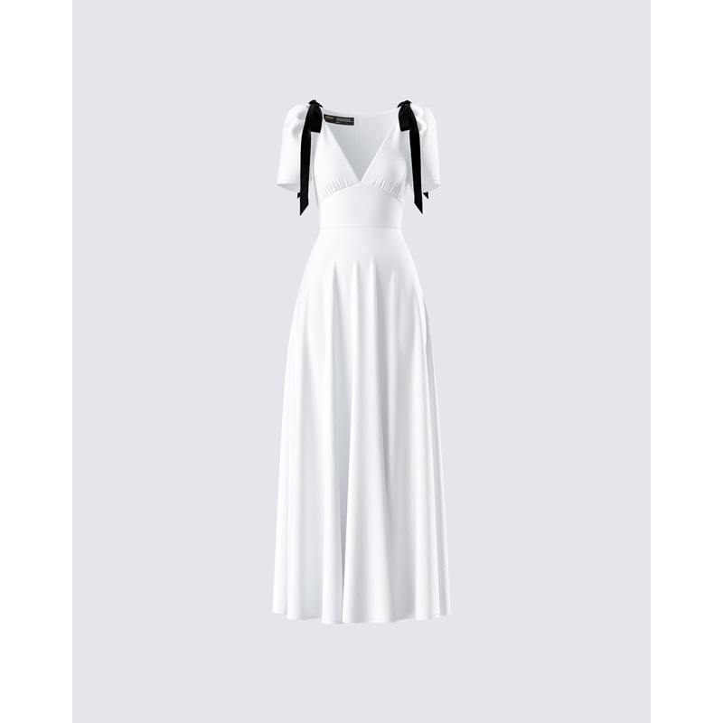 Braelyn White Maxi Dress