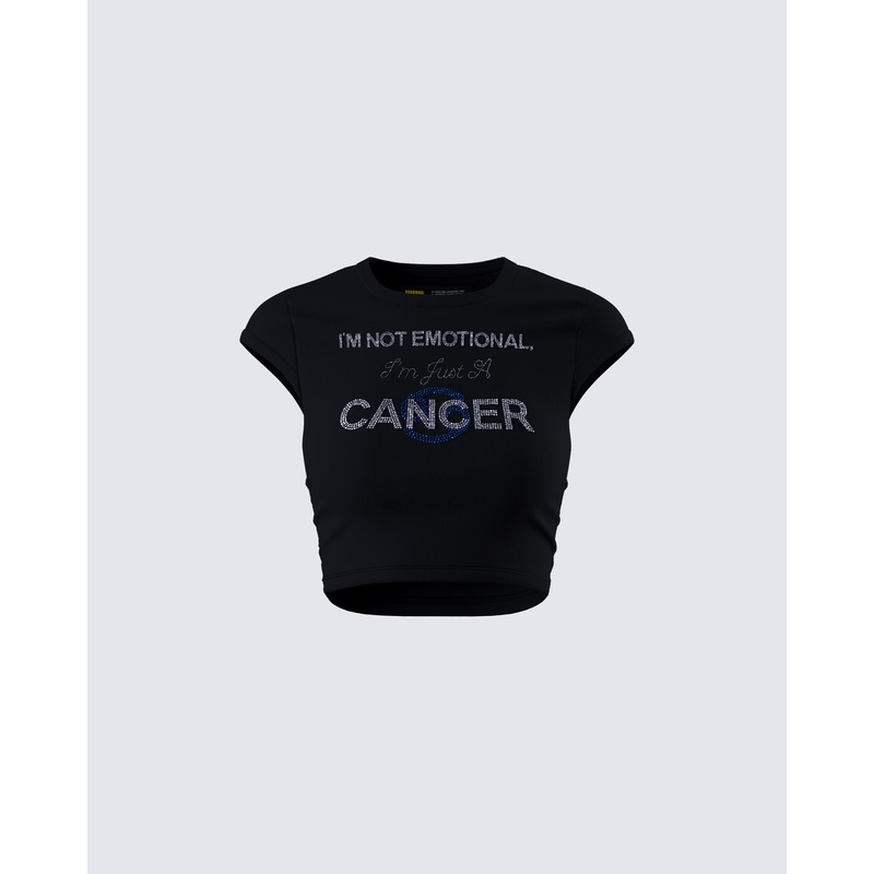 Cambria Black Cancer Graphic Top