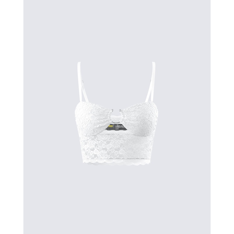 Dakoa White Lace Cami Top
