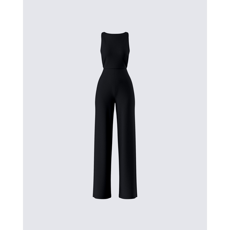 Damira Black Maxi Jumpsuit