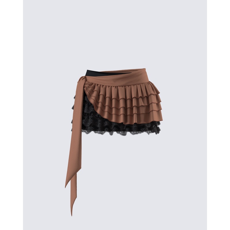 Dovie Multi Ruffle Layered Skirt