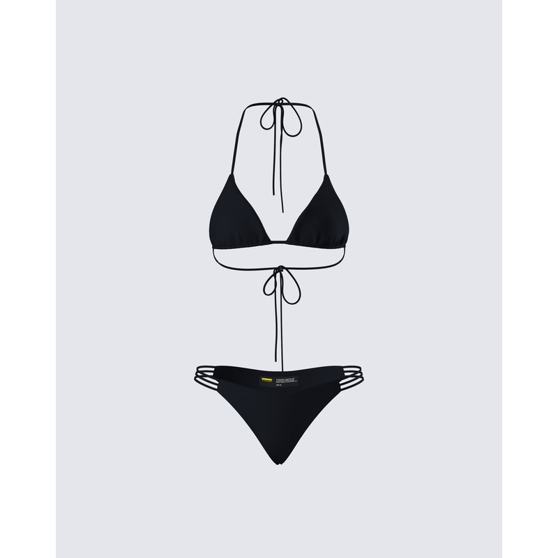 Halsey Black Bikini Set