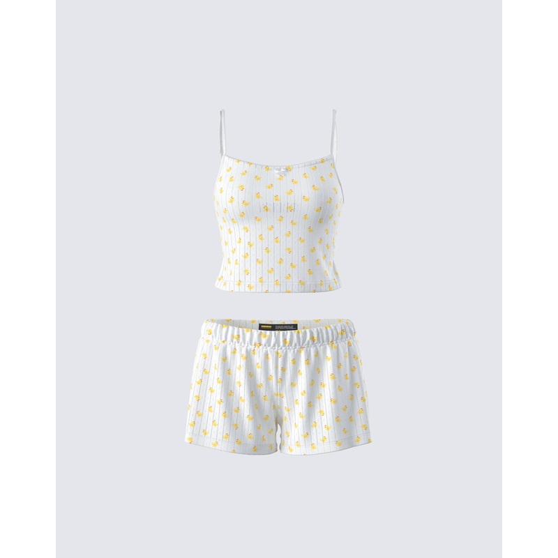 Jordana Ivory Duck Print Set