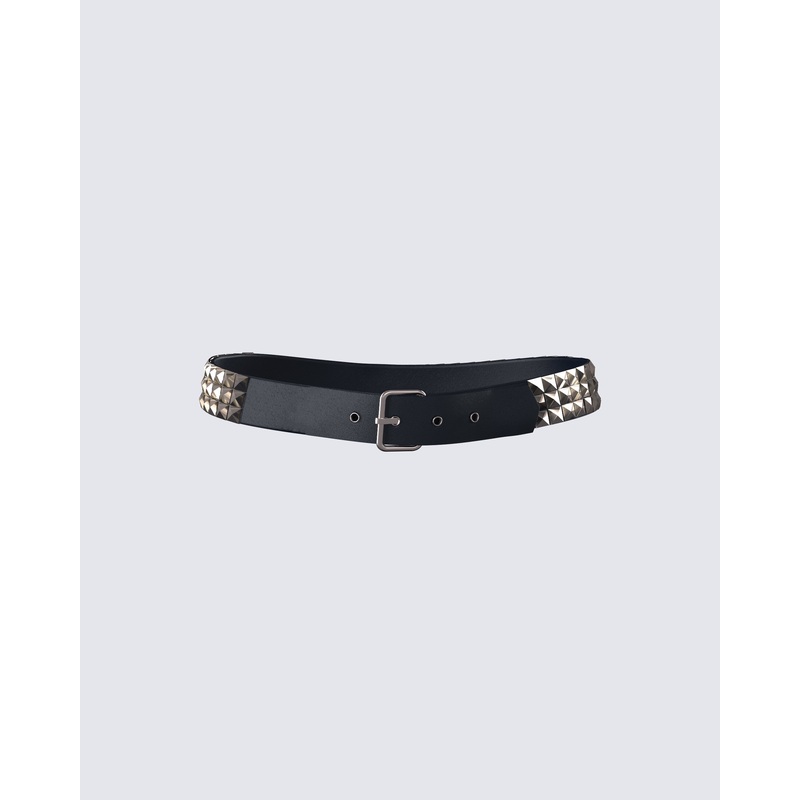 Karen Black Pyramid Stud Belt