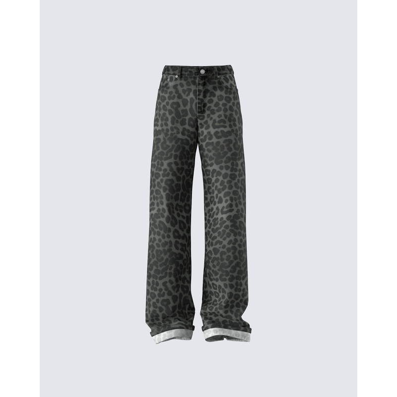 Nerida Leopard Mid Rise Pant