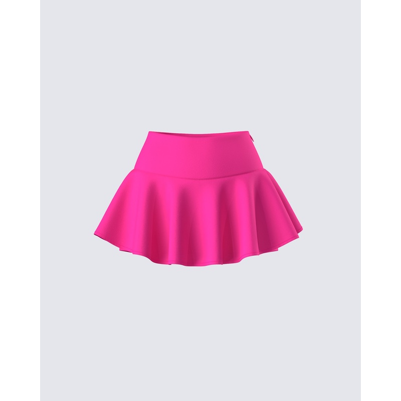 Pippa Pink Ruffle Tiered Skort