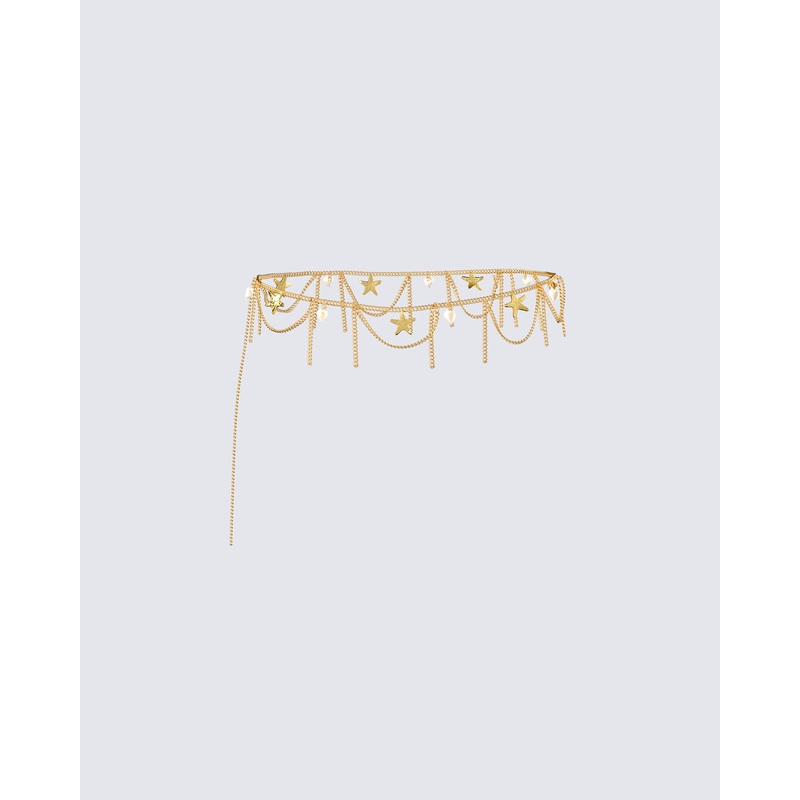 Sakura Gold Chain Shell Belt