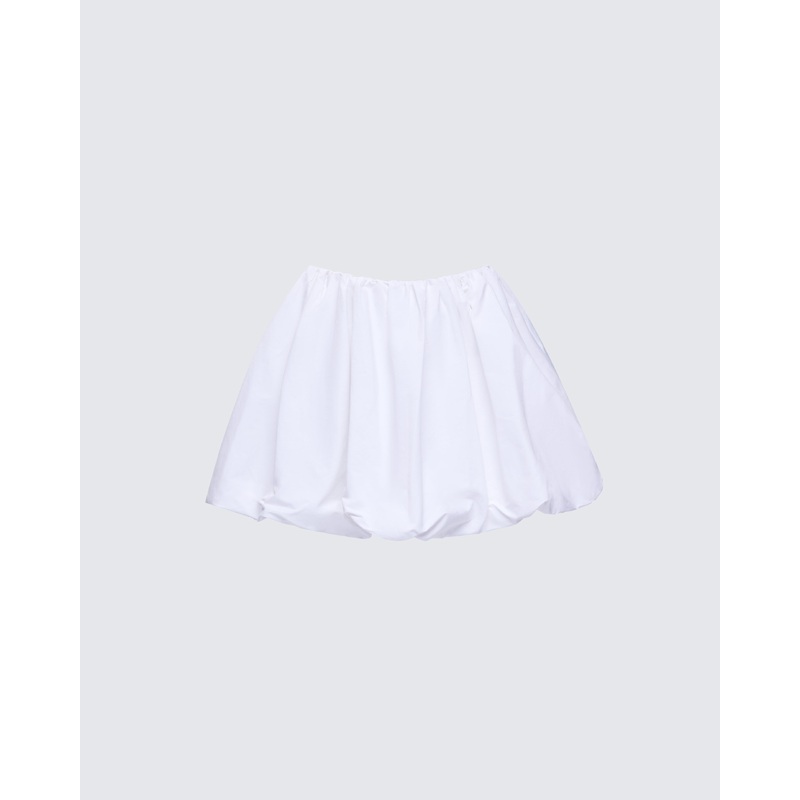 Seona White Bubble Mini Skirt