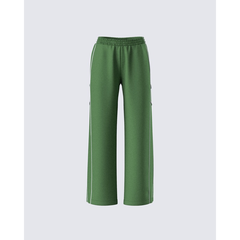 Sidonia Baggy Green Track Pants