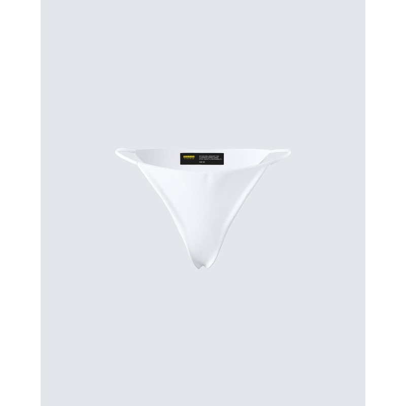 Twyla White Cheeky Bikini Bottom