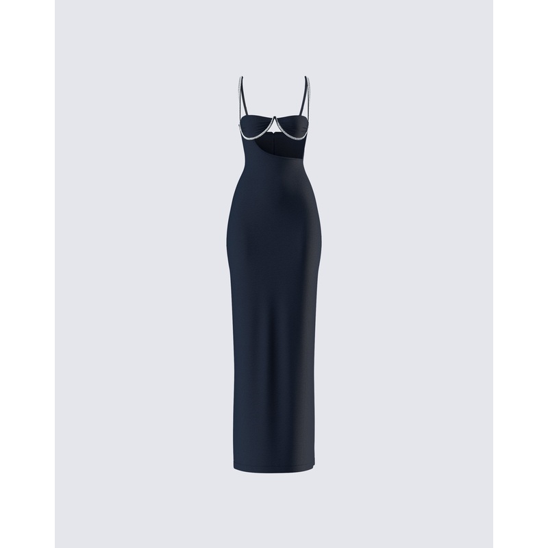 Yara Black Cut Out Maxi Dress