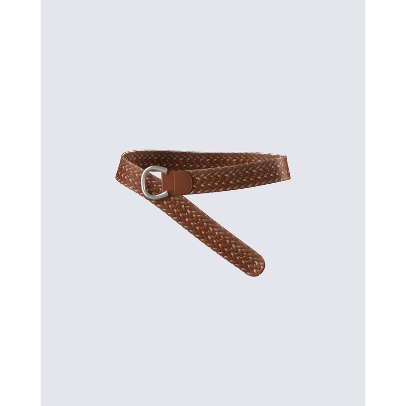 Zoella Tan Braided Belt