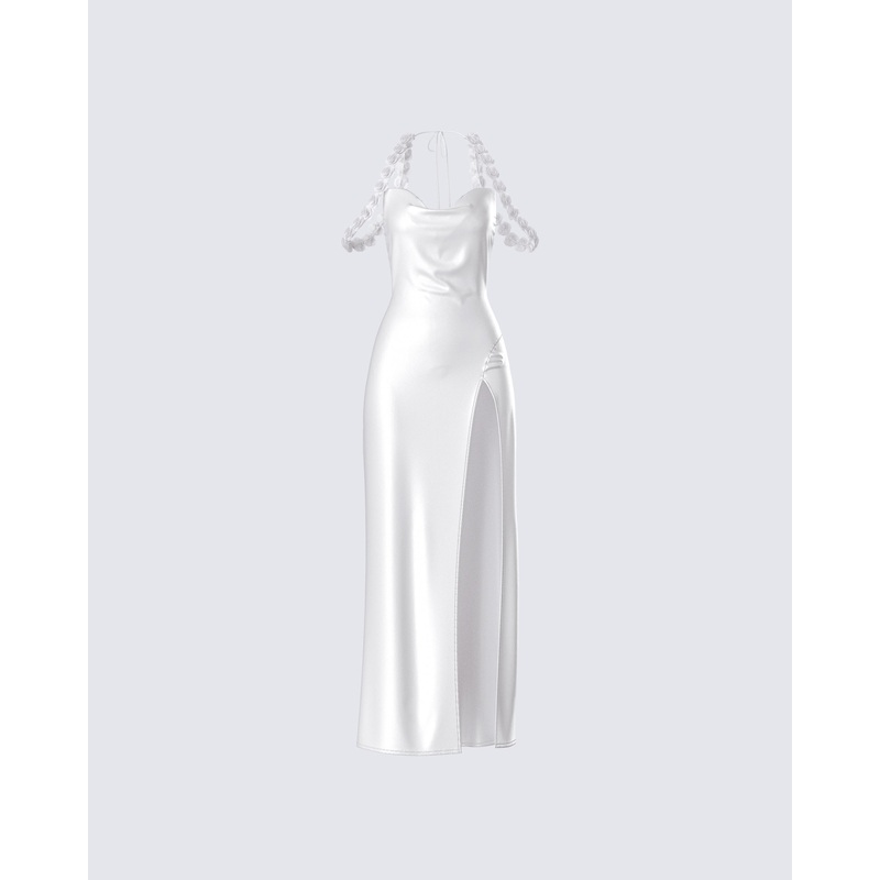 Danu Ivory Floral Applique Gown