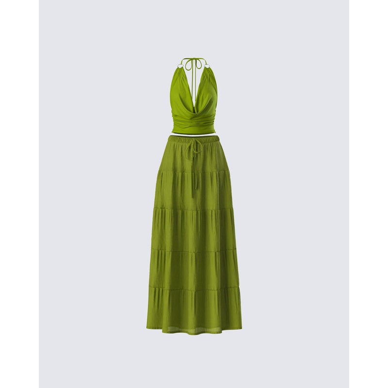 Didi Green Maxi Set