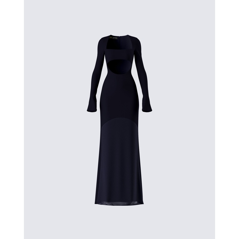 Eda Black Bandeau Maxi Dress