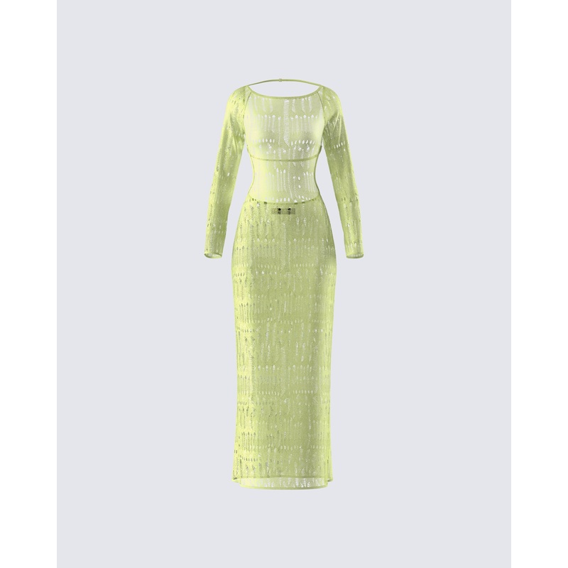 Hartley Green Open Knit Maxi Dress