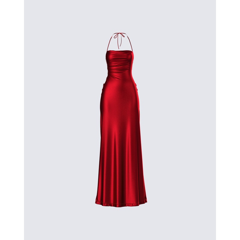 Koa Red Metallic Gown