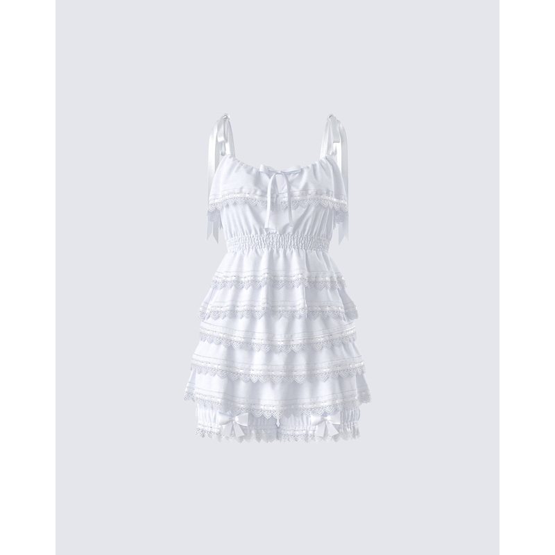 Shannyn White Ruffle Set