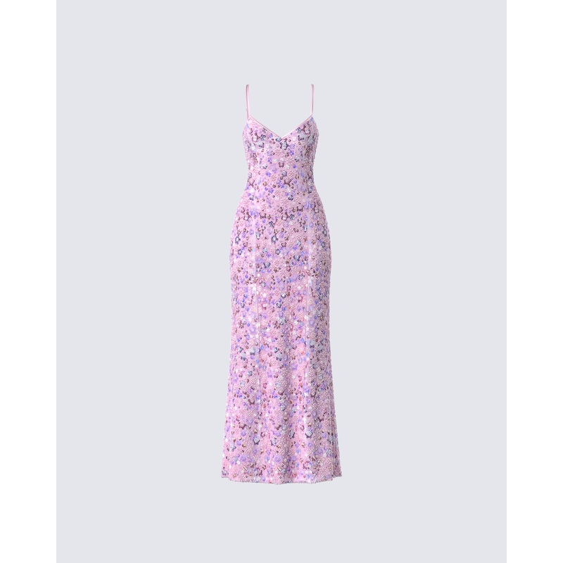 Tavianna Multi Floral Embellished Gown