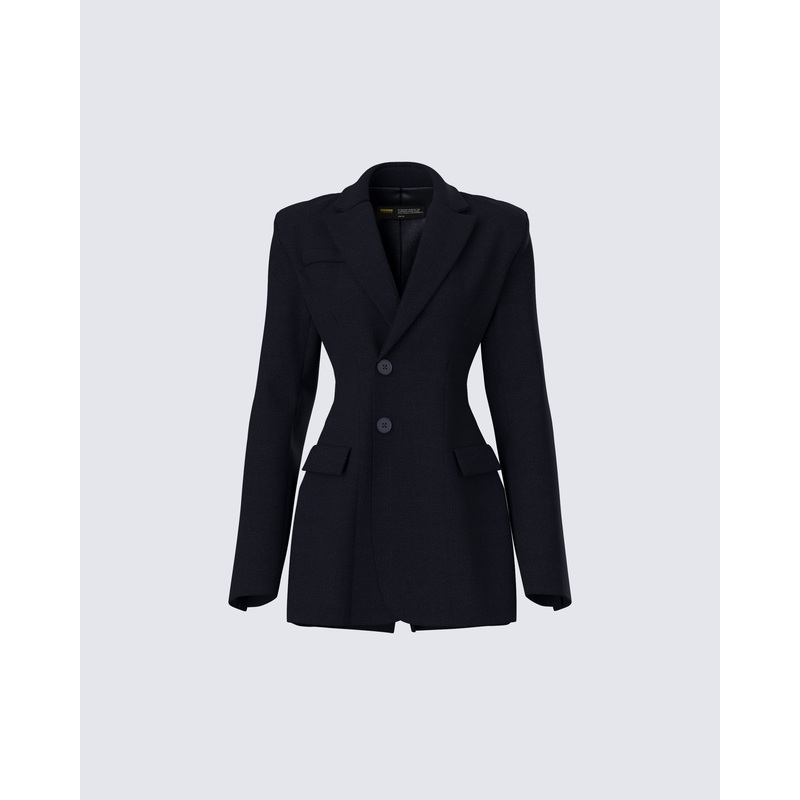 Zila Black Suiting Hourglass Blazer