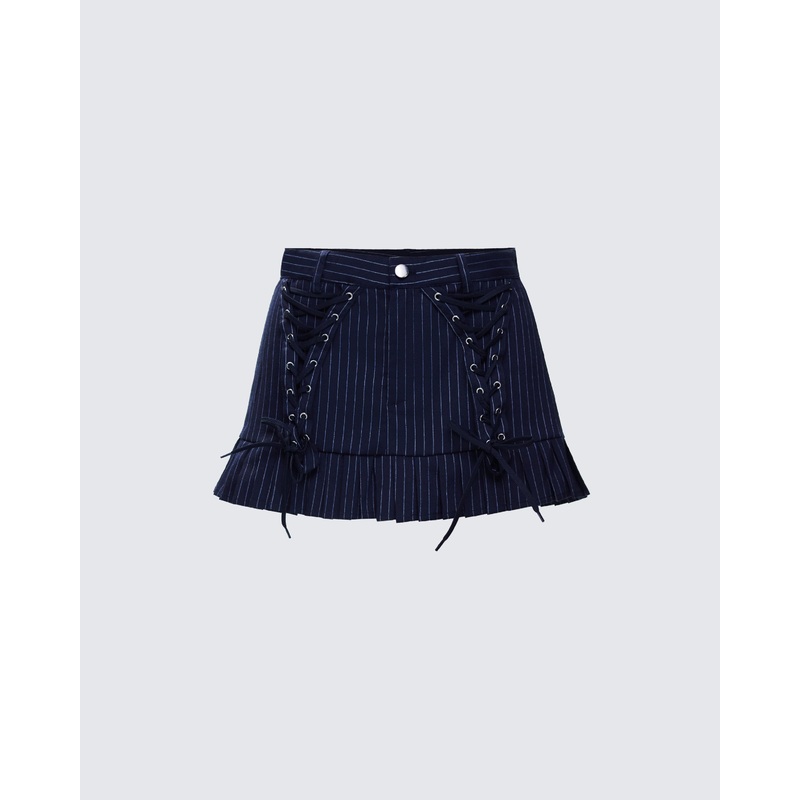 Alandra Pinstripe Mini Skirt