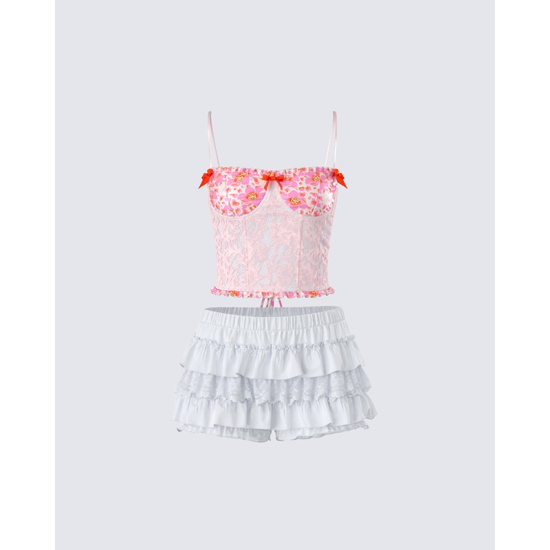 Ana Ruffle & Lace Set
