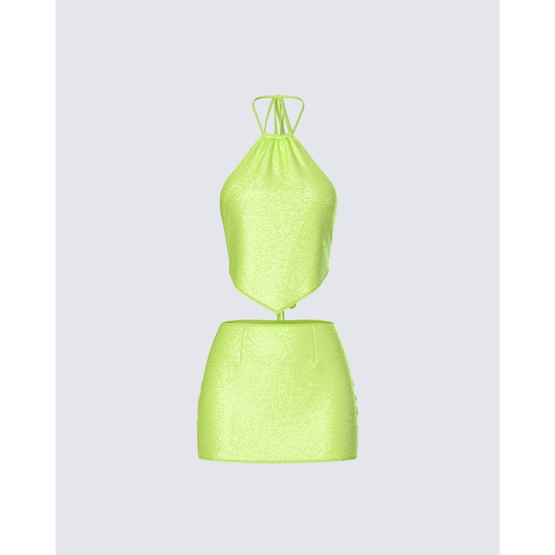 Courtney Yellow Sequin Set