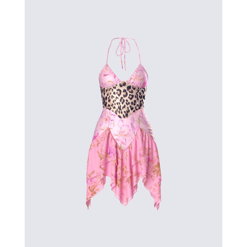 Danel Multi Mixed Print Mini Dress