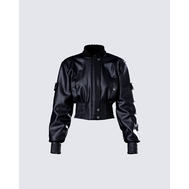 Darah Black Bomber Jacket