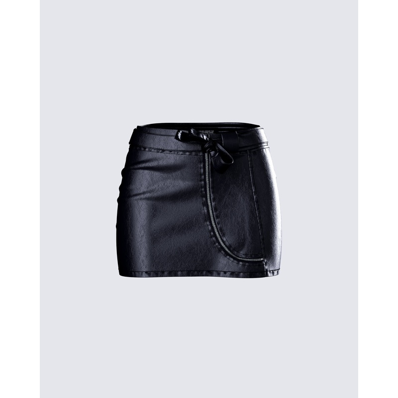 Darah Black Micro Mini Skirt