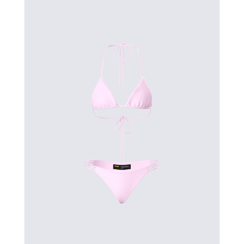 Halsey Pink Bikini Set