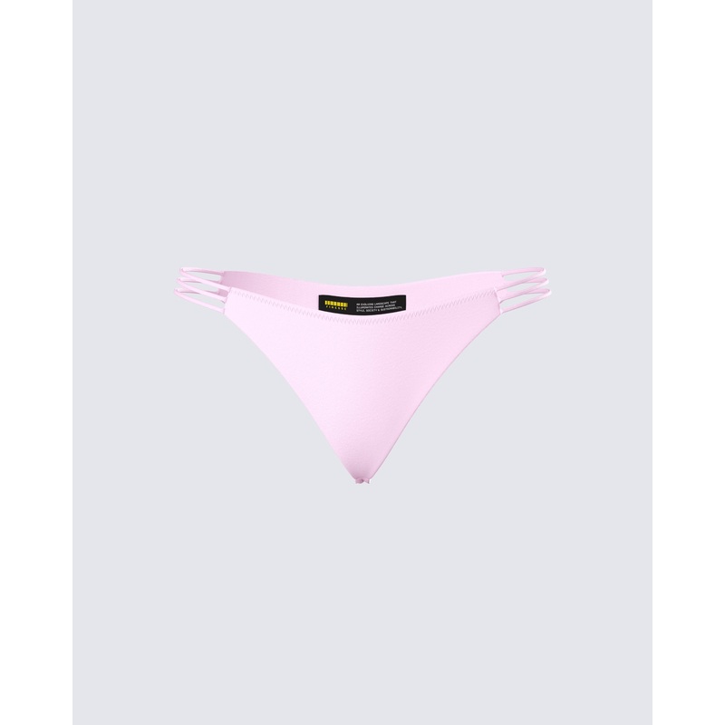 Halsey Pink Cheeky Bikini Bottom