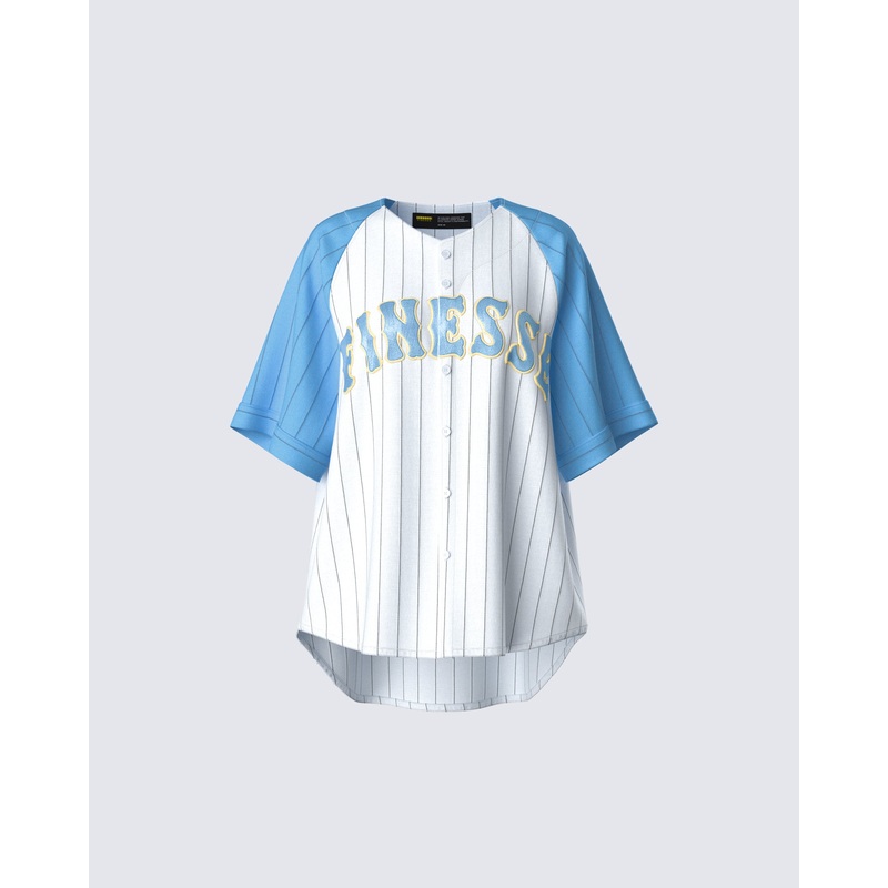Kaomi Baby Blue Baseball Top