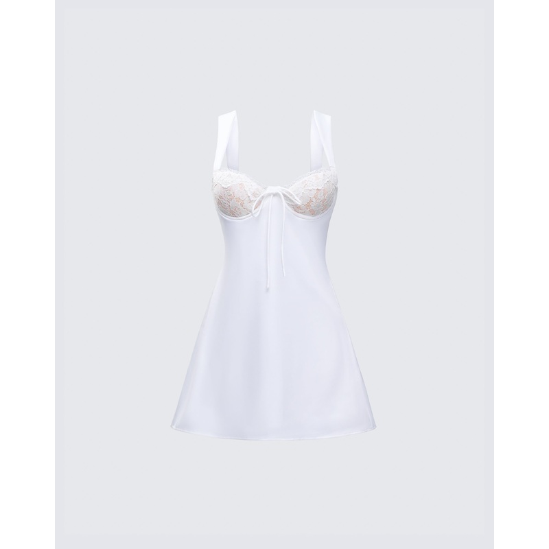 Mabel White Mini Dress