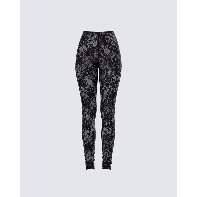 Miriam Black Lace Fitted Legging
