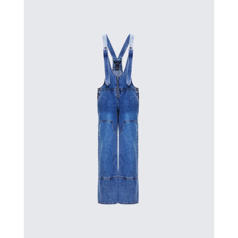 Reeva Blue Denim Overalls