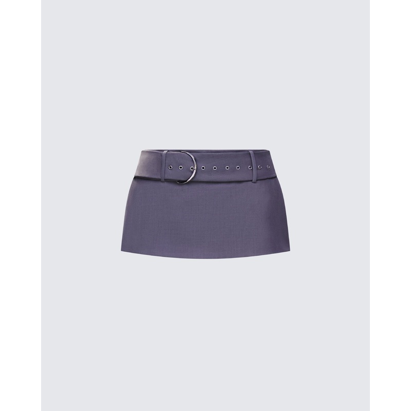 Tami Grey Suiting Micro Mini Skort
