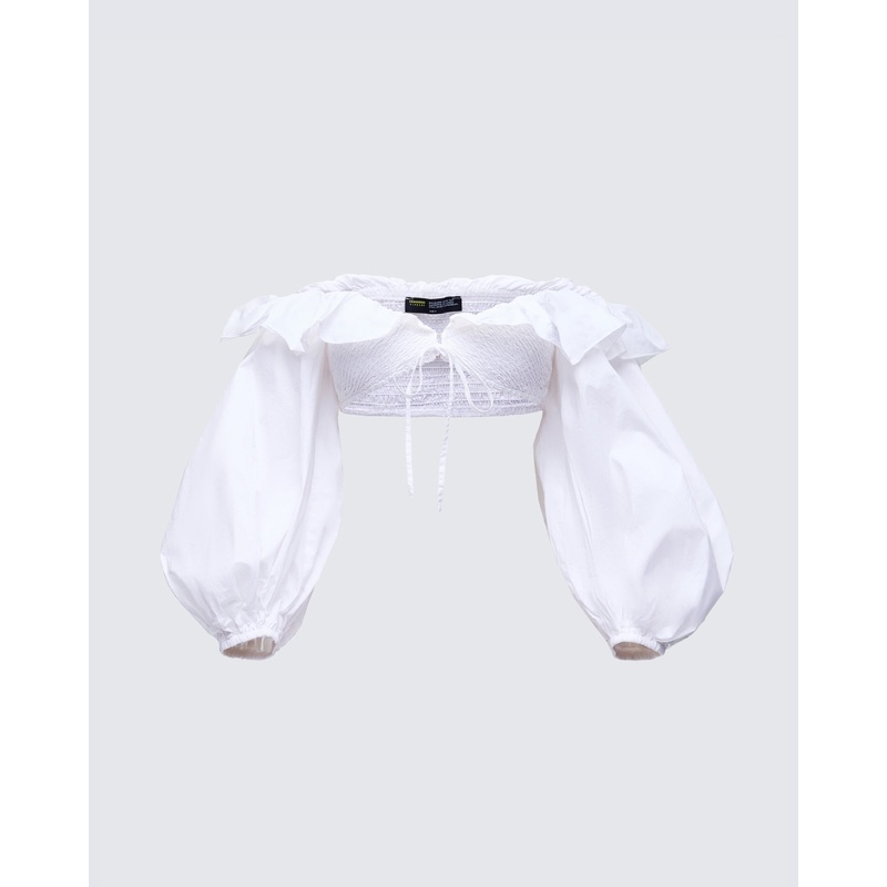 Villi White Off Shoulder Top